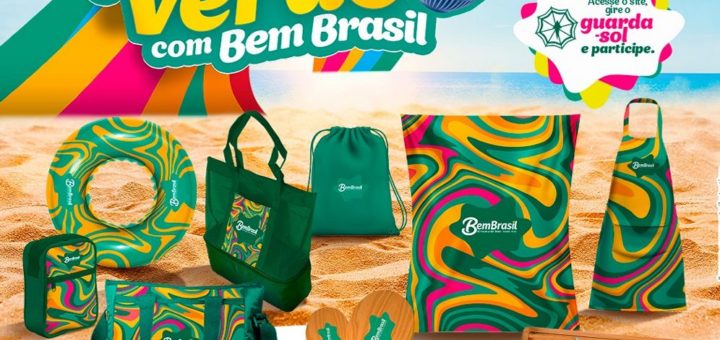 Campanha "Verão com Bem Brasil" distribui prêmios temáticos para quem quer curtir praia, cachoeira ou piscina