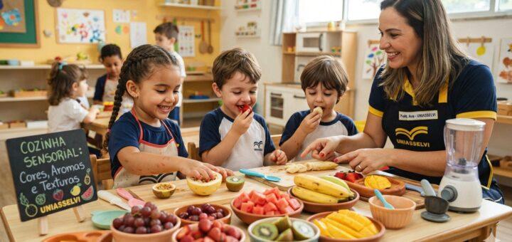 Cozinha sensorial para crianças: frutas despertam curiosidade, mas aceitação leva tempo